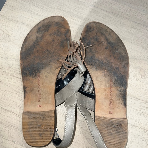 Rebecca Minkoff Tan Fringe Sandals - Picture 7 of 8